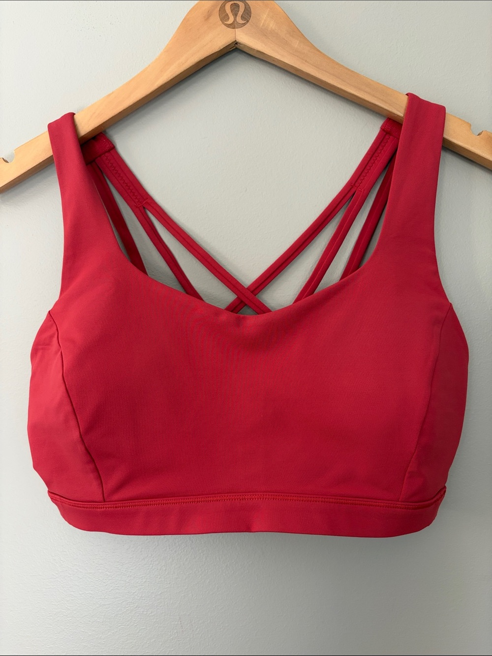 Lululemon Free to Be Serene Bra Size 10 Red Athletic Sports Workout Gym Training